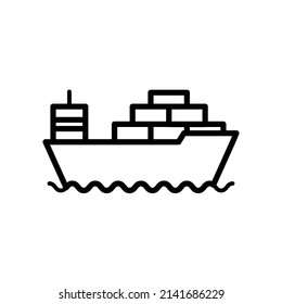 ICONO DE BARCO NUEVO VECTOR SIMPLE