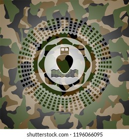 ship icon on camo pattern