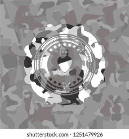 ship icon on grey camo pattern