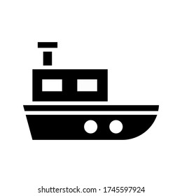 Icono de envío en fondo blanco aislado con estilo de icono de glifo, Ilustración vectorial de envío.