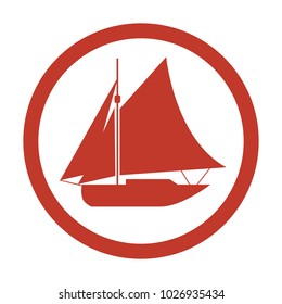 Ship icon on white background. Vector illustration