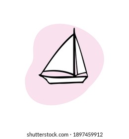 
ship icon on the white background