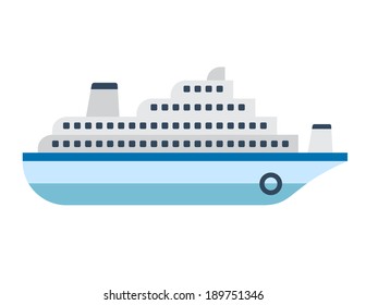Ship icon on white background. Veckor