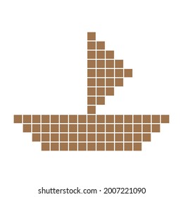 Ship icon on white background
