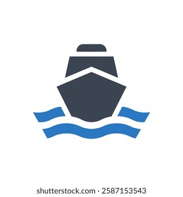 Ship Icon On White Background
