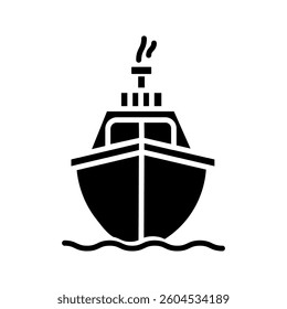 Ship icon on white background