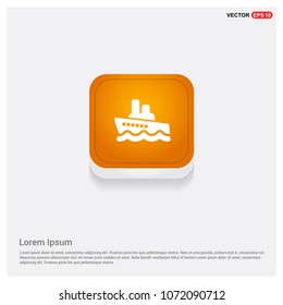 Ship icon Orange Abstract Web Button