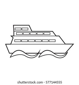 ship icon outline