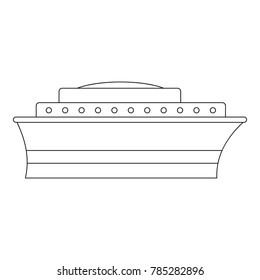 Ship icon. Outline illustration of ship vector icon for web