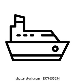 ship icon outline vector design