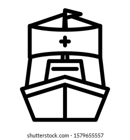 ship icon outline vector design