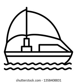 Ship icon. Outline ship vector icon for web design isolated on white background