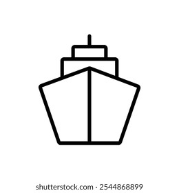 Ship icon Outline vector for web ui