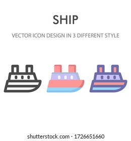 ship icon pack isolated on white background. for your web site design, logo, app, UI. Vector graphics illustration and editable stroke. EPS 10.