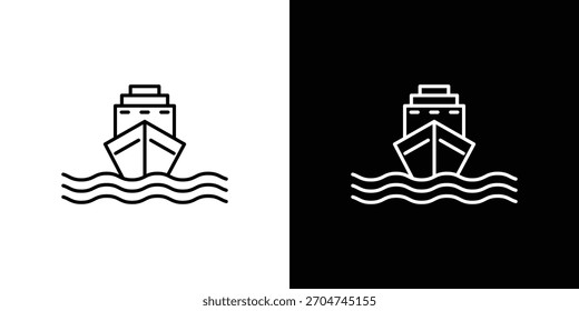 Píxel de icono de envío perfecto. Símbolo de contorno. Dibujo lineal simple.