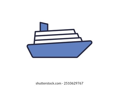 Ship icon. icon related to action plan. suitable for web site, app, user interfaces. flat line icon style