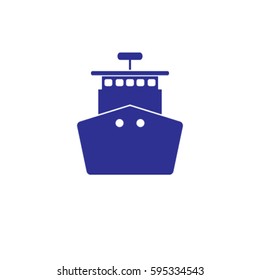 Ship icon, sea liner vector illustration