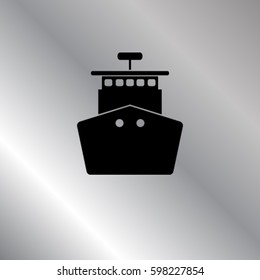 Ship icon, sea liner vector illustration
