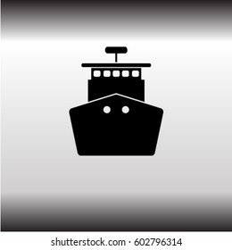 Ship icon, sea liner vector illustration
