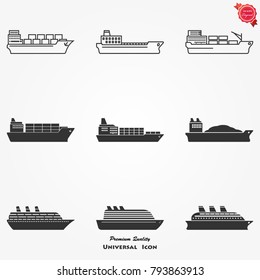 Ship icon set