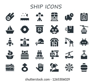 Ship Icon Set 30 Filled Ship Stock Vector (Royalty Free) 1421717018