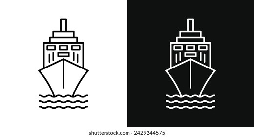 Ship Icon Set. Vector illustration