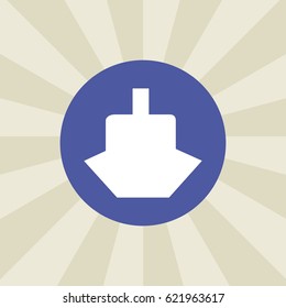 ship icon. sign design. background