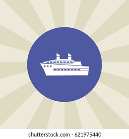 ship icon. sign design. background