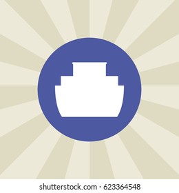 ship icon. sign design. background