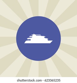 ship icon. sign design. background