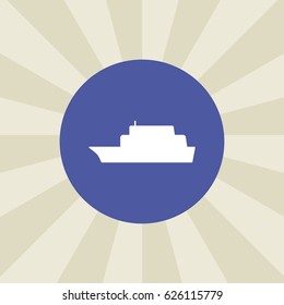 ship icon. sign design. background