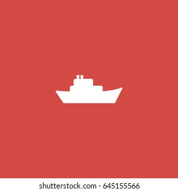 ship icon. sign design. red background