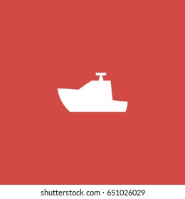ship icon. sign design. red background