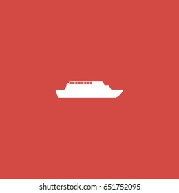 ship icon. sign design. red background