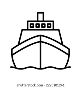 Schiff-Symbol. Unterschrift für mobiles Konzept und Webdesign. Vektorgrafik