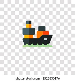 ship icon sign and symbol. ship color icon for website design and mobile app development. Simple Element from nuclear energy collection for mobile concept and web apps icon.