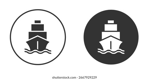 Símbolo de silueta de icono de barco. Vector aislado ilustración
