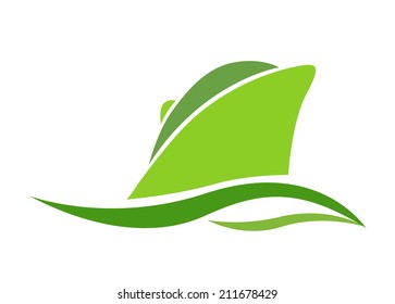 Ship Icon, the silhouette of the vector