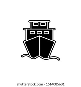 Ship icon. Simple glyph, flat vector of global logistics icons for ui and ux, website or mobile application