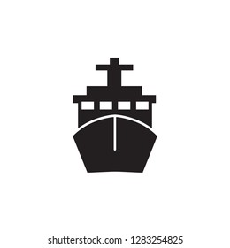 ship icon. Simple glyph vector of Travel set icons for UI and UX, website or mobile application on white background
