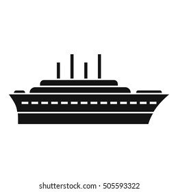 Ship icon. Simple illustration of ship vector icon for web
