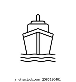 Ship icon. simple thin line vector icon