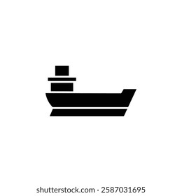 ship icon Simple thin line logo