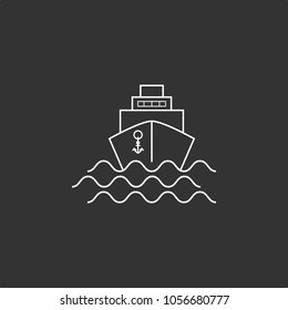 ship icon, stock vector, eps10.
