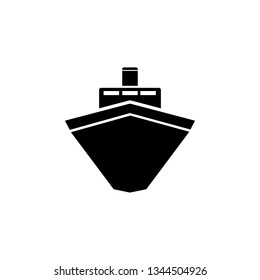 Ship, icon. Summer vector icon Black Thin flat Symbol of Tourism for Web and App development Isolated on White Background. Vector