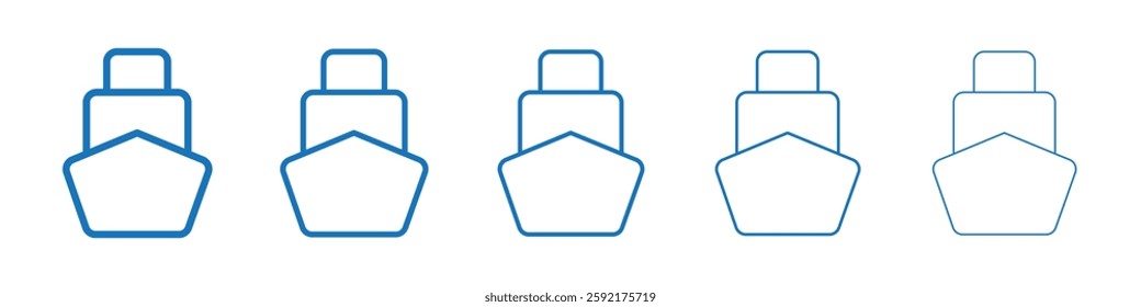 Ship icon Symbol collection thin outline set
