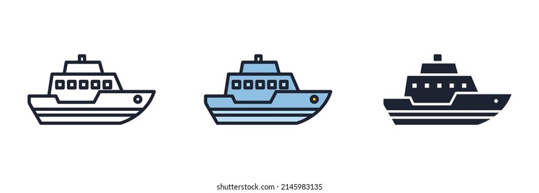 ship icon symbol template for graphic and web design collection logo vector illustration