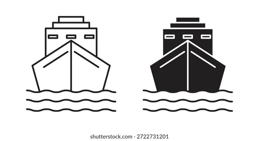 Símbolo de icono de envío. Vector EPS 10. icono de línea y glifo
