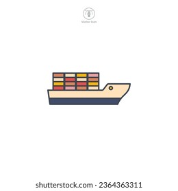 Ilustración vectorial de símbolo de icono de envío aislada en fondo blanco