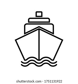 ship icon symbol vector on white background